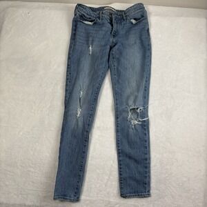 Levi's 711 Skinny Blue Jeans Pants‎ Distressed Women's Size 27" Waist